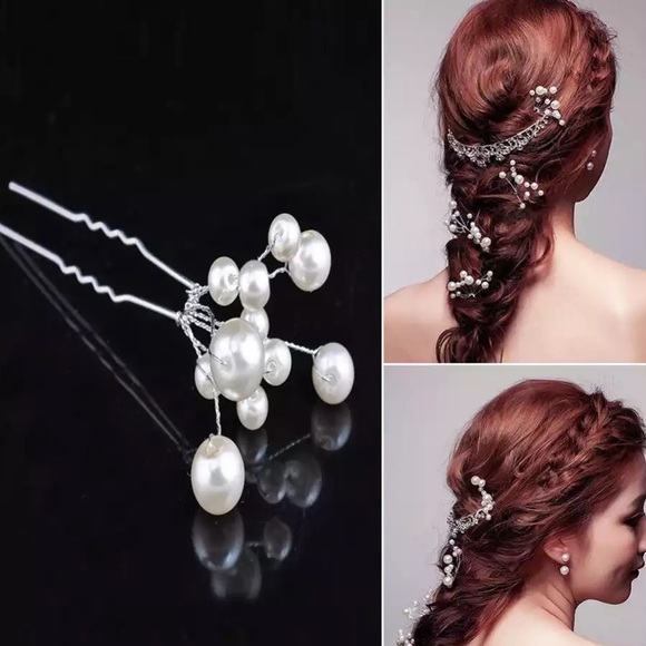 Set of 3 Faux Pearl Hair Pins - Picture 4 of 8